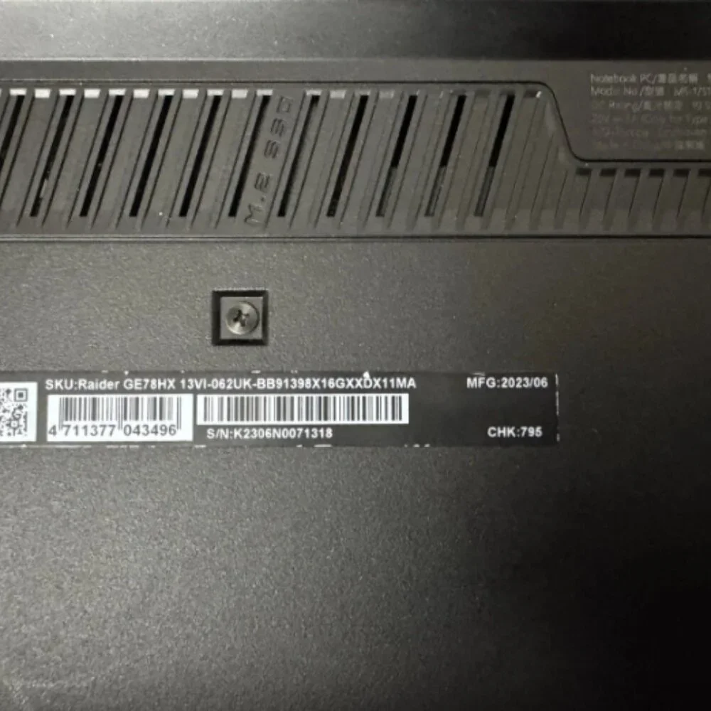 MSI Raider GE78 HX Gaming Laptop 13V, I9 13980HX, RTX 4090, 2TB SSD, 16gb RAM